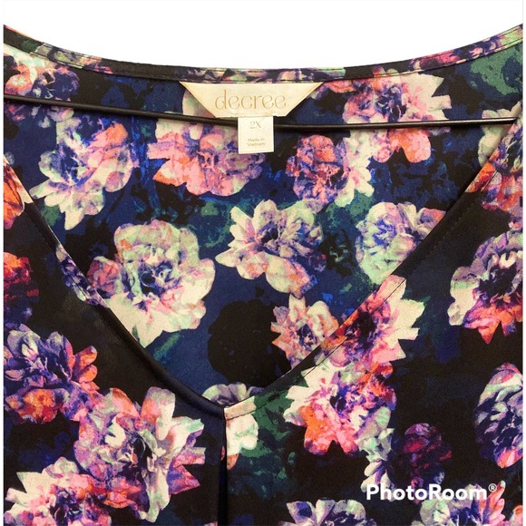 Decree Floral Dress SZ 2X - Picture 2 of 6